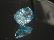 Very shiny and sparkling sky blue zircon cushion, very clean and affordable