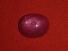 Perfect 6 pointed star (6 arms) natural star ruby cabochon with ruby crystal shaped pattern
