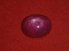 Perfect 6 pointed star (6 arms) natural star ruby cabochon with ruby crystal shaped pattern