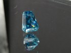 Grade A color  tapered baguette / trapezoid blue zircon of 6.45ct