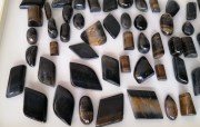 Tiger-Eye and Hawk-Eye Cabochons carvings and fashion polished pieces