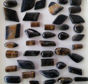 Tiger-Eye and Hawk-Eye Cabochons carvings and fashion polished pieces