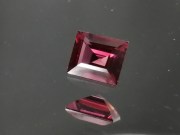 Small but perfect exquisite baguette cut Rhodolite Garnet, High grade Garnet from Tanzania. 