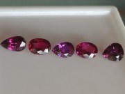 Small lot of natural unheated - Raw Ruby from Mozambique, nice colors, very vivid purple to red Ruby