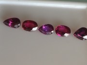 Small lot of natural unheated - Raw Ruby from Mozambique, nice colors, very vivid purple to red Ruby