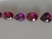 Small lot of natural unheated - Raw Ruby from Mozambique, nice colors, very vivid purple to red Ruby