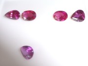 Small lot of natural unheated - Raw Ruby from Mozambique, nice colors, very vivid purple to red Ruby