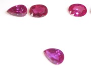 Small lot of natural unheated - Raw Ruby from Mozambique, nice colors, very vivid purple to red Ruby