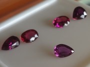 Small lot of natural unheated - Raw Ruby from Mozambique, nice colors, very vivid purple to red Ruby