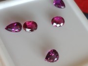 Small lot of natural unheated - Raw Ruby from Mozambique, nice colors, very vivid purple to red Ruby