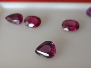 Small lot of natural unheated - Raw Ruby from Mozambique, nice colors, very vivid purple to red Ruby