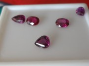 Small lot of natural unheated - Raw Ruby from Mozambique, nice colors, very vivid purple to red Ruby