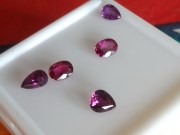 Small lot of natural unheated - Raw Ruby from Mozambique, nice colors, very vivid purple to red Ruby