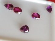 Small lot of natural unheated - Raw Ruby from Mozambique, nice colors, very vivid purple to red Ruby