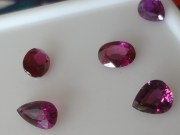 Small lot of natural unheated - Raw Ruby from Mozambique, nice colors, very vivid purple to red Ruby