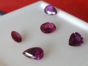 Small lot of natural unheated - Raw Ruby from Mozambique, nice colors, very vivid purple to red Ruby