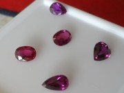 Small lot of natural unheated - Raw Ruby from Mozambique, nice colors, very vivid purple to red Ruby