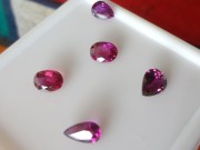 Small lot of natural unheated - Raw Ruby from Mozambique, nice colors, very vivid purple to red Ruby