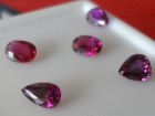 Small lot of natural unheated - Raw Ruby from Mozambique, nice colors, very vivid purple to red Ruby
