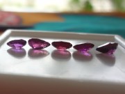 Small lot of natural unheated - Raw Ruby from Mozambique, nice colors, very vivid purple to red Ruby