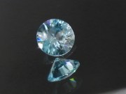 Pastel light blue natural Zircon, very clean and shiny, round brilliant/diamond cut