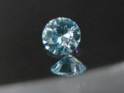 Pastel light blue natural Zircon, very clean and shiny, round brilliant/diamond cut