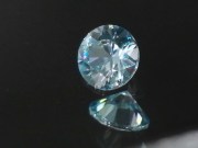 Pastel light blue natural Zircon, very clean and shiny, round brilliant/diamond cut