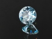 Pastel light blue natural Zircon, very clean and shiny, round brilliant/diamond cut