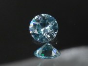 Pastel light blue natural Zircon, very clean and shiny, round brilliant/diamond cut