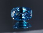 Large blue Zircon cushion - very wide while shallow, a big zircon gem with sky blue C+ grade color