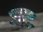 Purchase large marquise cut white and blue Zircon bi-color gemstone white and blue. 