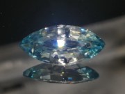 Purchase large marquise cut white and blue Zircon bi-color gemstone white and blue. 