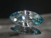 Purchase large marquise cut white and blue Zircon bi-color gemstone white and blue. 