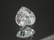 Large heart shape white natural zircon diamond substitute gemstone for pendant