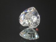 Large heart shape white natural zircon diamond substitute gemstone for pendant