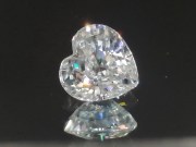 Large heart shape white natural zircon diamond substitute gemstone for pendant