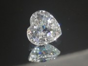 Large heart shape white natural zircon diamond substitute gemstone for pendant