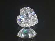 Large heart shape white natural zircon diamond substitute gemstone for pendant