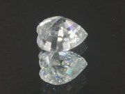 Large heart shape white natural zircon diamond substitute gemstone for pendant