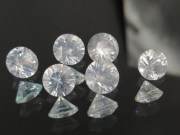 Diamond / brilliant cut white Zircon from Cambodia 8mm wide calibrated