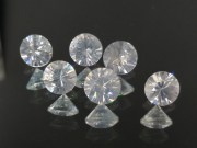 Diamond / brilliant cut white Zircon from Cambodia 8mm wide calibrated