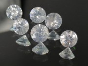 Diamond / brilliant cut white Zircon from Cambodia 8mm wide calibrated