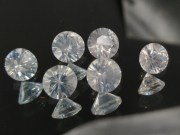 Diamond / brilliant cut white Zircon from Cambodia 8mm wide calibrated