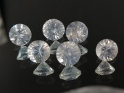 Diamond / brilliant cut white Zircon from Cambodia 8mm wide calibrated