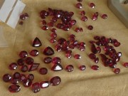 Tanzania Torch Red / Amaranth Rhodolite Garnet with Malawi Colours