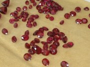 Tanzania Torch Red / Amaranth Rhodolite Garnet with Malawi Colours