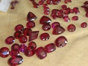 Tanzania Torch Red / Amaranth Rhodolite Garnet with Malawi Colours