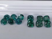 8 millimeters calibrated pairs or set of deep green topaz.from Takeo Cambodia