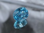 Large and wide affordable natural blue Zircon calibrated 12x10 millimeters, 6.2 carats but as wide as a 10 carats gemstone. . 