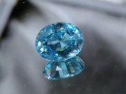 Large and wide affordable natural blue Zircon calibrated 12x10 millimeters, 6.2 carats but as wide as a 10 carats gemstone. . 